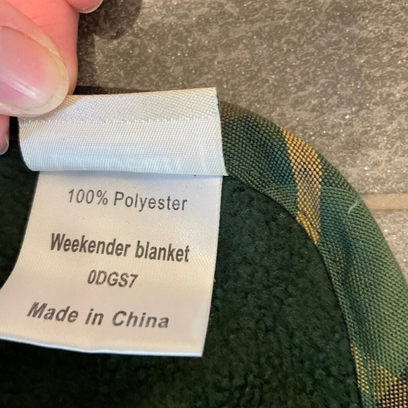 L.L. Bean Plaid Blanket - Red, Green, Yellow - Picture 5 of 6